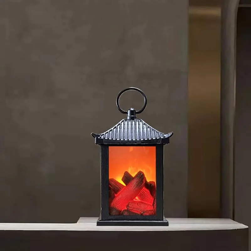 Ulalaza Lámpara de mesa LED pequeña y acogedora con efecto de llama tradicional realista para interiores y exteriores (5, 3 x 5, 2 x 11 pulgadas) — Cena a la luz de velas