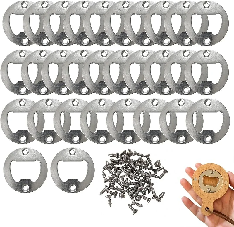 Zerabidpro 30 Piezas de Inserción para Abridor de Botellas de Metal, Fabricado en Acero Inoxidable, Diámetro 39, 5 mm, Fácil de Instalar, para Bares, Restaurantes, Hogares y Proyectos de Carpintería — Vino y mesa festiva
