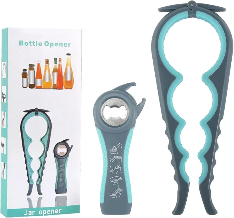 FASBET Abridor de botellas multifunción para todas las latas y vasos, abrebotellas para personas mayores, papá, abrebotellas, abrebotellas para tarros — Vino y mesa festiva