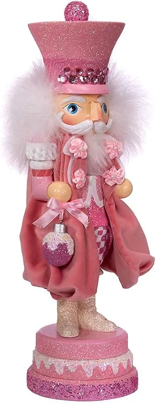 Kurt S. Adler Cascanueces, Madera, Rosa, 15 Pulgadas — Decoracion Navidad