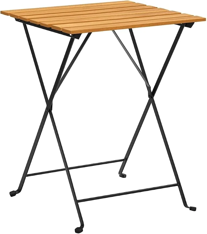 Visita la tienda de vidaXL vidaXL Mesa Bistró de Terraza Jardín Patio Balcón Exterior Bar Decoración Muebles Mobiliario Estable Duradera Madera Maciza de Acacia — Luces Navidad
