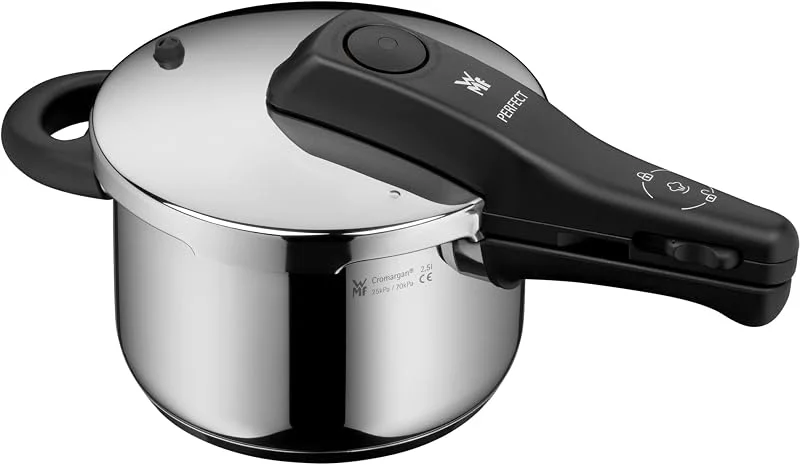 WMF Perfect - Olla Rápida Ø 18 cm de Diámetro de 2 Litros y Medio, Con Protección Contra Llamas, Acero Inoxidable Cromargan para Inducción — Vino y mesa festiva