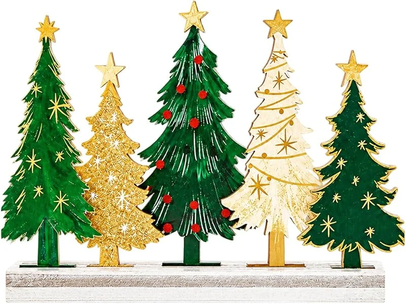 Detesaya decoración navideña de Mesa, Figura 2D, para Mesa, Ventana — Decoracion Navidad