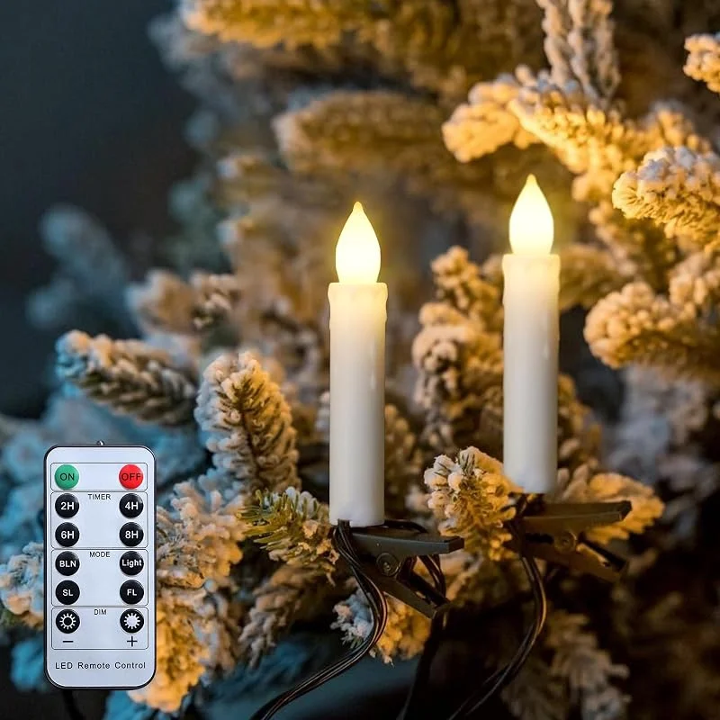Visita la tienda de FREEPOWER FREEPOWER 30 velas LED para árbol de Navidad, 15 m, con mando a distancia, temporizador parpadeante, luz blanca cálida, funciona con pilas, para exteriores, resistentes al agua — Luces Navidad