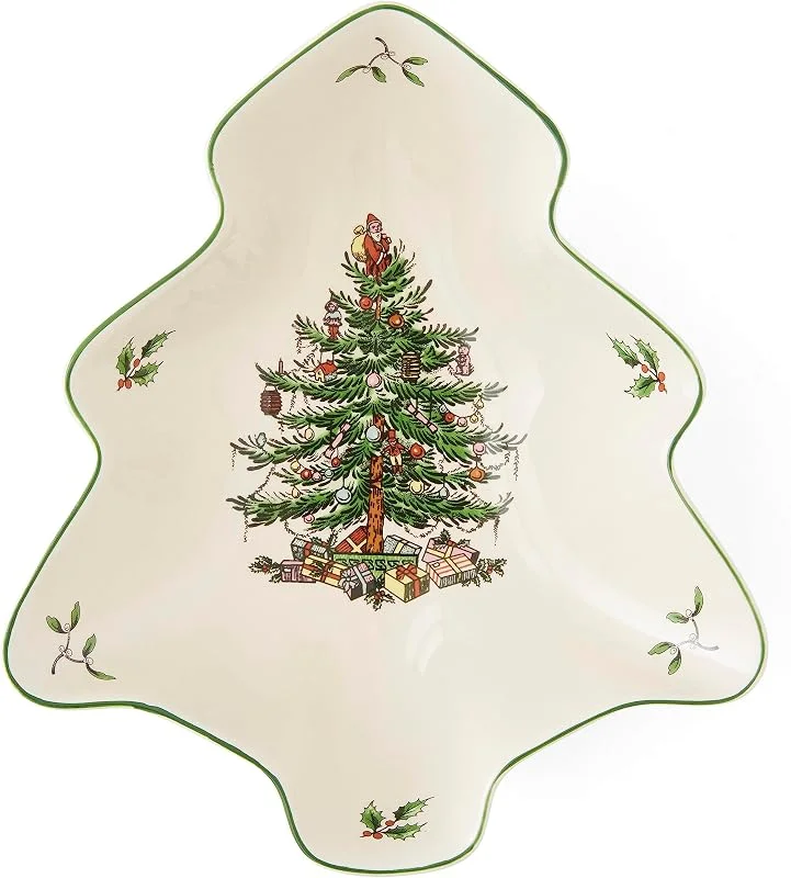 Spode Fuente árbol de Navidad, cerámica, Multicolor — Adviento y mesa