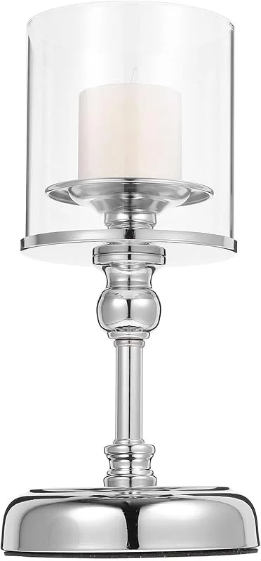 PRETYZOOM Candelabro Romántico de Metal con Tubo de Vidrio para Cena — Cena a la luz de velas