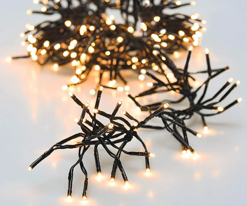 Spetebo Cadena de luces LED de color blanco cálido con temporizador, 8 m, 400 LED, luces de árbol de Navidad con función de atenuación, iluminación decorativa para exteriores e interiores — Luces Navidad