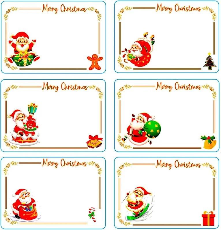 Exiiantag Pegatinas Navideñas - 120 Etiquetas Autoadhesivas de Regalo - Etiquetas Adhesivas de Nombre Para Navidad — Envoltorio regalo