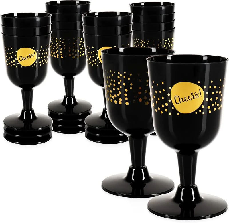 Visita la tienda de com-four com-four® 16x Copas de vino reutilizables -Copas de vino de plástico — Vino y mesa festiva