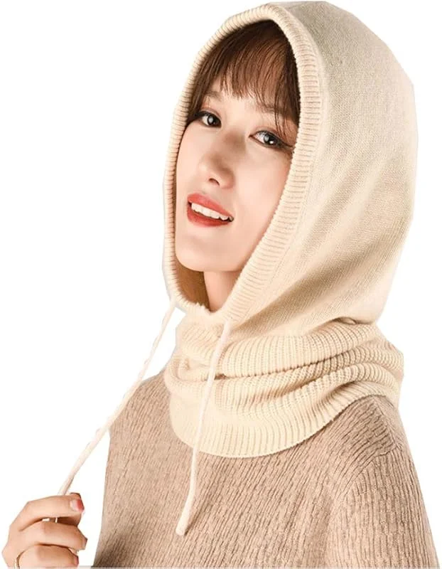 YEKEYI Gorro estilo pasamontañas para mujer, gorro de punto de cachemira para invierno, gorro de esquí, para exterior — Ropa Navidad