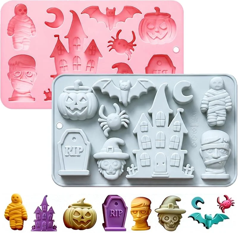 Visita la tienda de YXHZVON YXHZVON 2 Molde de Silicona de Halloween, Molde de Chocolate de Halloween — Hogar y cocina