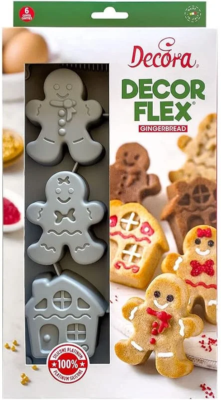 DECORA 9260403 MOLDE DE SILICONA GINGERBREAD 6 CAVIDADES — Hogar y cocina