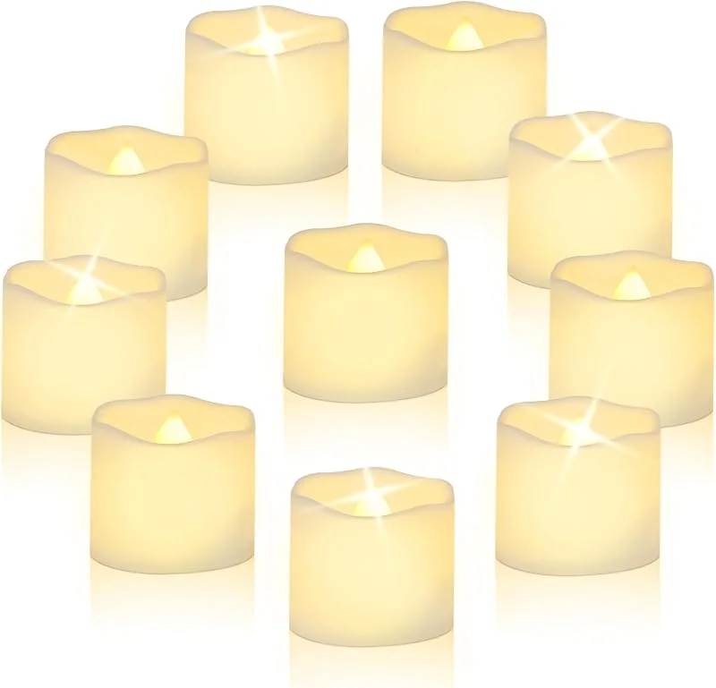 CNMTCCO 24 velas de té que funcionan con pilas, velas parpadeantes sin llama, más de 200 horas, velas LED eléctricas falsas para velas votivas, decoraciones de mesa de centro de mesa (Clásico) — Luces Navidad