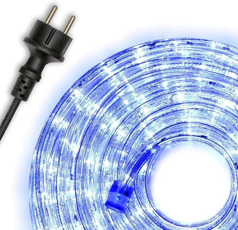 Nipach GmbH Nipach - Tubo de luces LED de 20 m, 480 ledes, color azul, para interiores y exteriores — Luces Navidad