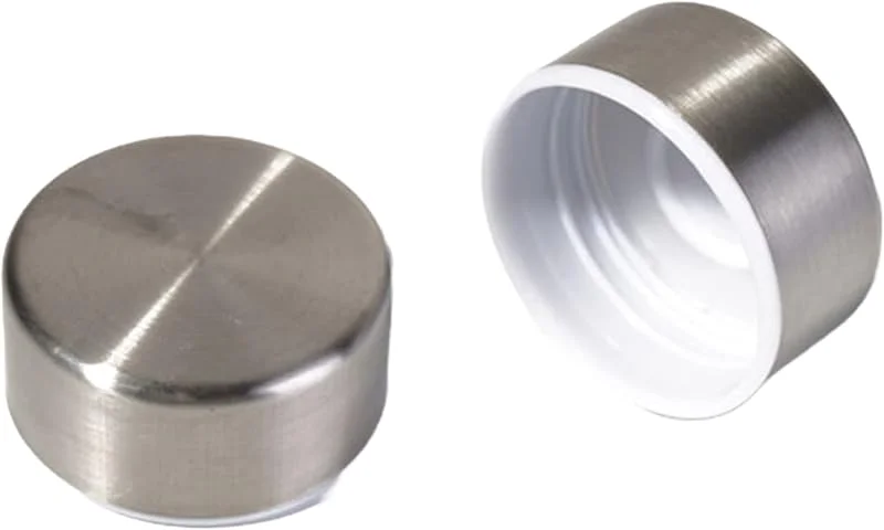 BrandPrint Tapón de rosca de acero EOS para botellas de cristal, rosca de plástico, lavables y reutilizables.Boca específica para las Botellas Modelo "EOS". Pack de 6 unidades — Vino y mesa festiva