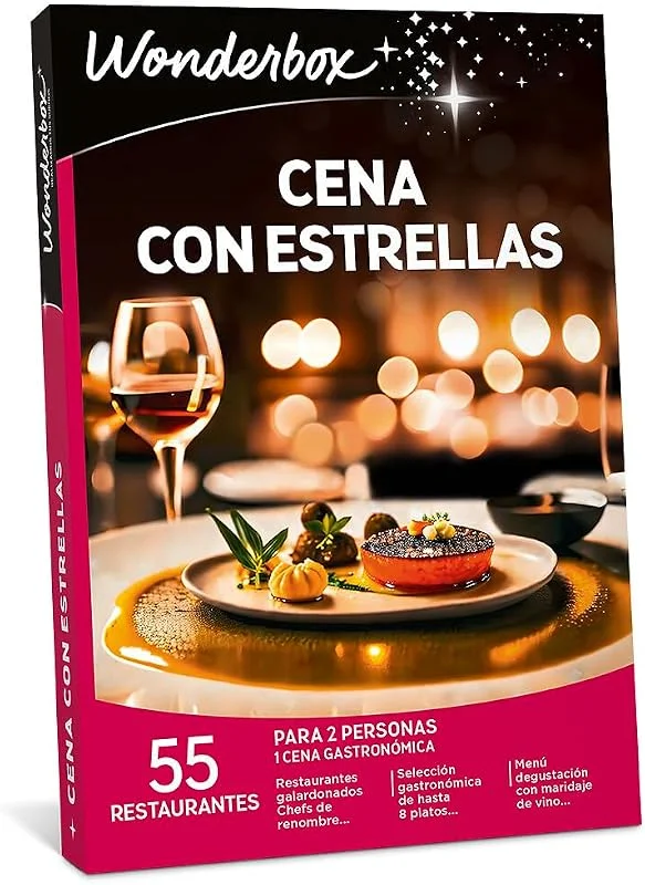 Visita la tienda de WONDERBOX WONDERBOX - Caja Regalo - Cena con Estrellas - para 2 Personas — Envoltorio regalo