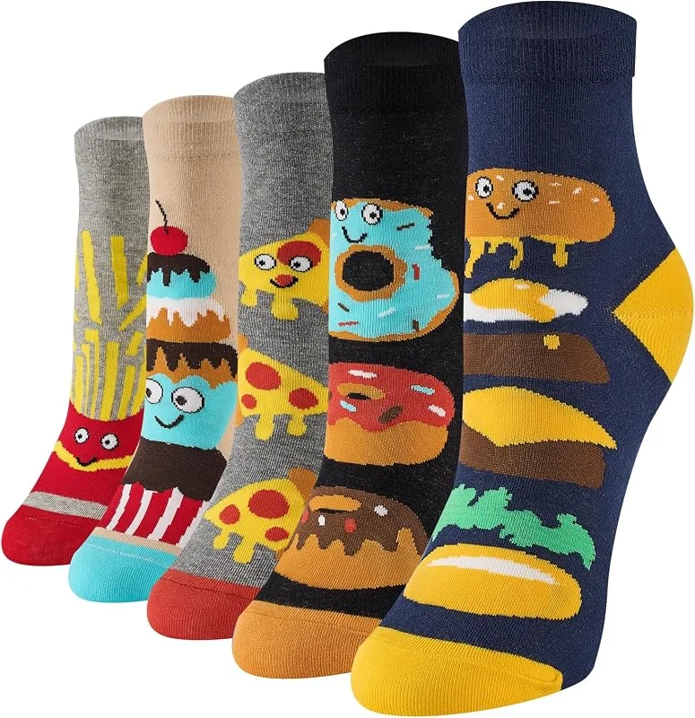 Visita la tienda de Niorasen Niorasen Calcetines Mujer Divertidos de Algodón 5 Pack, Calcetines de Navidad con motivos de Gato y Animales, Calcetín Graciosos Coloridos y Originales, Regalo Creativo para Mujeres — Decoracion Navidad