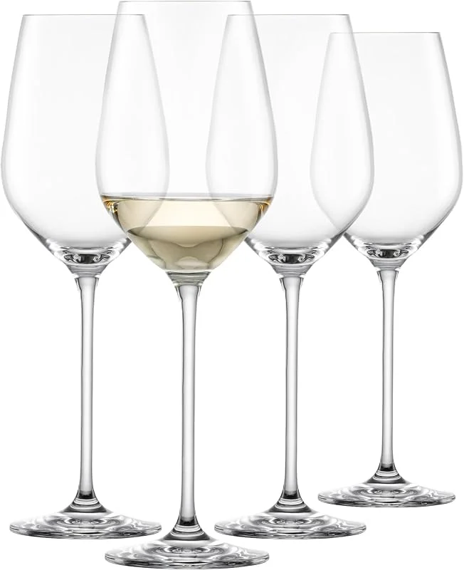 Visita la tienda de Schott Zwiesel SCHOTT ZWIESEL Copas de vino blanco Fortissimo (set de 4), elegantes copas para vino blanco, copas de cristal Tritan aptas para lavavajillas, fabricadas en Alemania (art. nº. 123684) — Vino y mesa festiva
