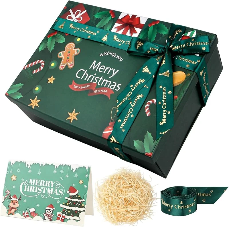 LFBEST Caja Regalo Navidad Grande 290x210x105mm — Envoltorio regalo