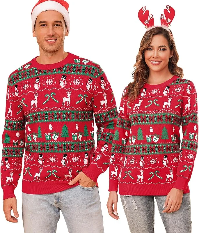 Visita la tienda de Totatuit Totatuit Jersey Navideño Mujer Jersey Navidad Mujer Manga Larga Suéter — Ropa Navidad