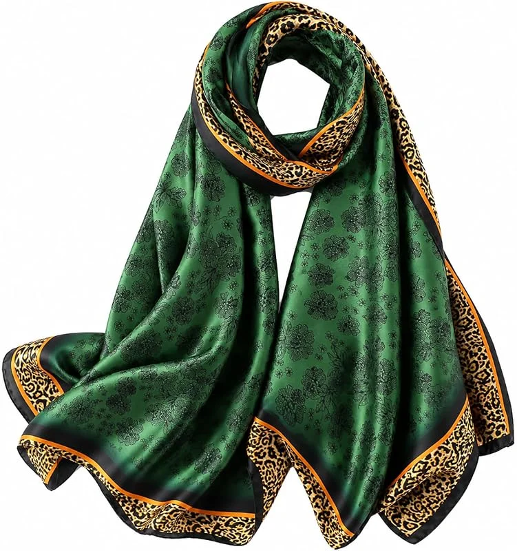 FAIRYGATE Pañuelo de Seda para Mujer Pañuelos para Cuello Colores y Diseños Variados Bufandas para mujer — Ropa Navidad