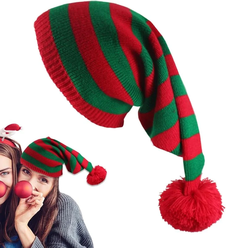 Generic Gorro de Navidad – Sombreros de Papá Noel de Navidad para hombres, gorro de punto unisex colorido para clima frío, actividades al aire libre, uso diario, víspera, niña, niño, hombre y mujer — Ropa Navidad