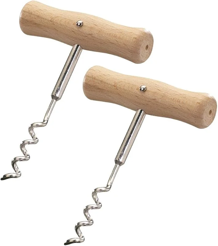 Visita la tienda de Westmark Westmark 2 sacacorchos, espiral con alma, longitud: 10, 4 cm, madera, acero, Woody, marrón claro, plata, 101222E3 — Vino y mesa festiva