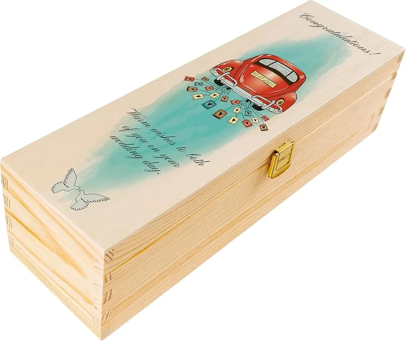 Visita la tienda de Creative DECO Creative DECO Personalizado Caja Vino de Regalos Originales para los Novios — Envoltorio regalo