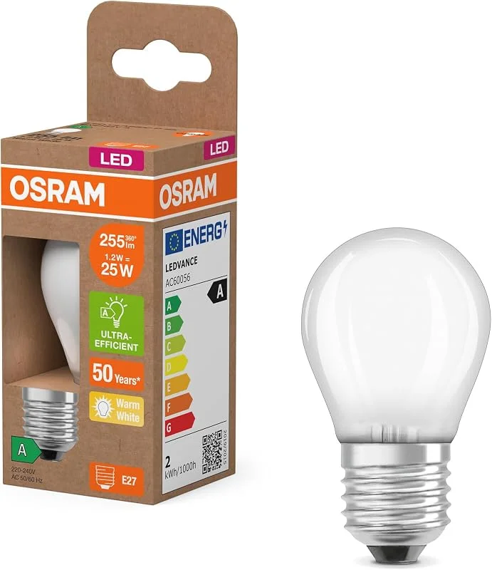 Visita la tienda de OSRAM OSRAM LED Classic P 25 Filamento clase de eficiencia energética A — Cena a la luz de velas