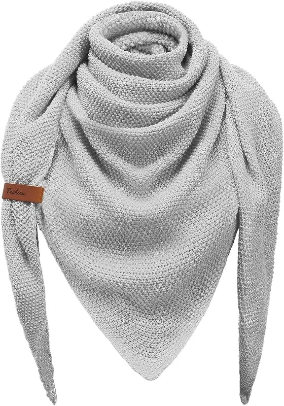 Visita la tienda de CMTOP CMTOP Bufanda Mujer Invierno Triángulo Bufanda Grande Casual Cálido Ponchos Mujeres Bufanda de Punto Triángulo Suave Color Sólido Triángulo Bufanda Chal Señoras — Ropa Navidad