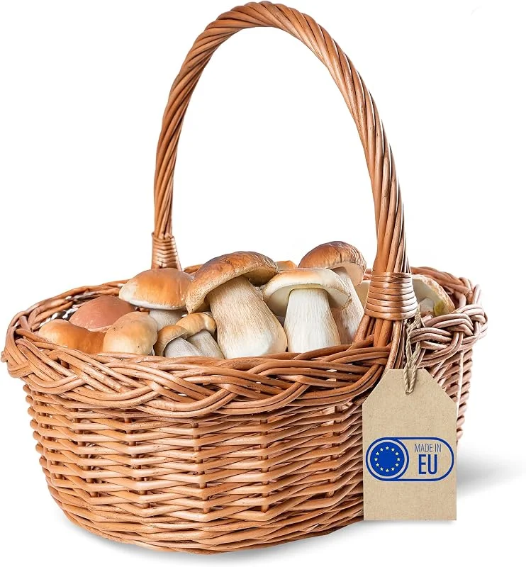 Visita la tienda de Creative Home Creative Home Cesta de Mimbre Pascua con Asa, Marrón Natural, 35x30x35cm — Envoltorio regalo