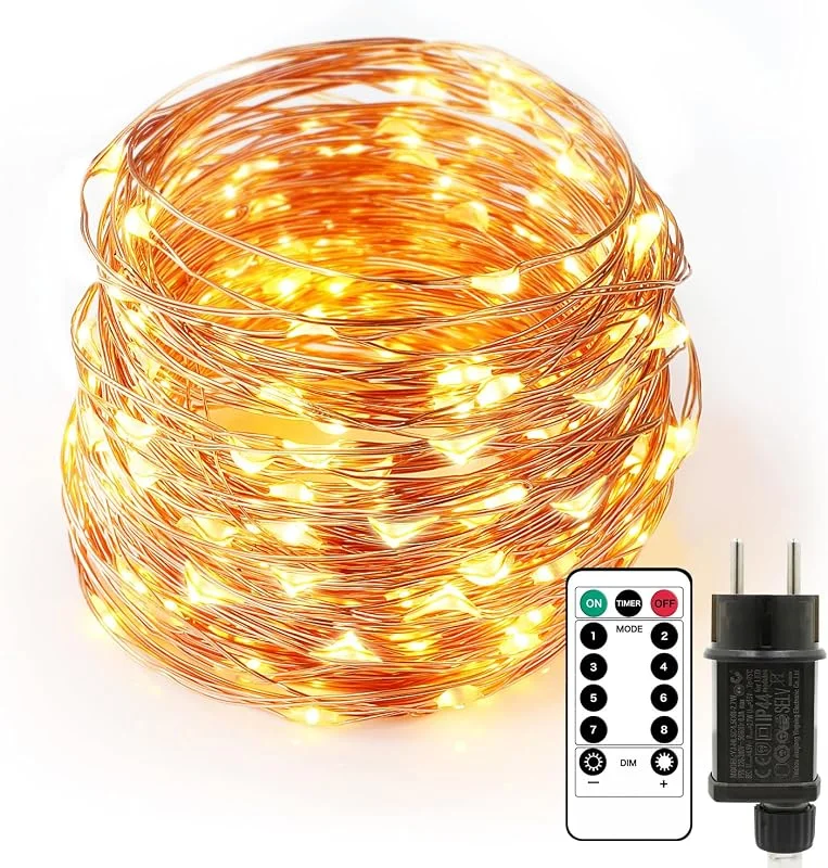 Visita la tienda de Auting Auting Cadena Luces LED 20M 200LED Alambre Cobre Enchufe Exterior — Luces Navidad