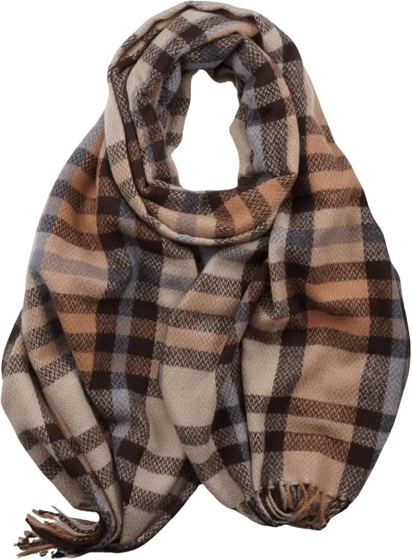 Visita la tienda de WHCREAT Bufanda Mujer Caliente Invierno Fulares Larga Suave Tartán Chal con Borla — Ropa Navidad