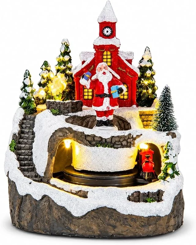 ZMCVOE Pueblo Navideño con Iluminación y Música, Casa Navideña Iluminada — Decoracion Navidad