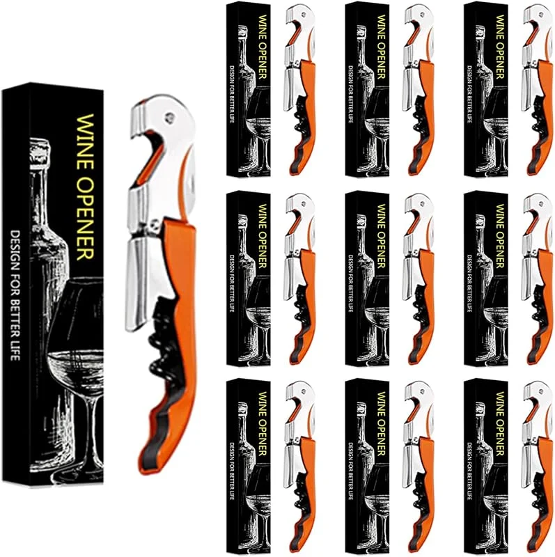 VaVaVia Abridor de Botellas con Cuchillo de Camarero, Naranja, 5PCS. — Vino y mesa festiva