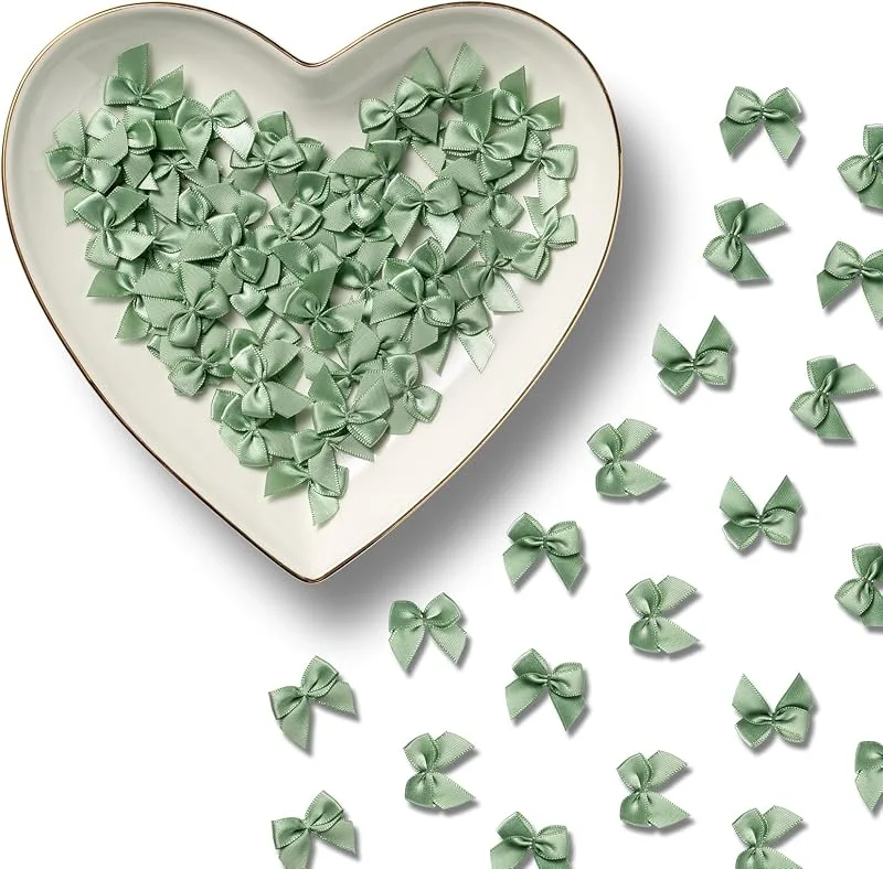 Visita la tienda de MORSUNBELA MORSUNBELA 100 Piezas Lazos Decoración Pequeños para Regalo Verde Hierba — Envoltorio regalo