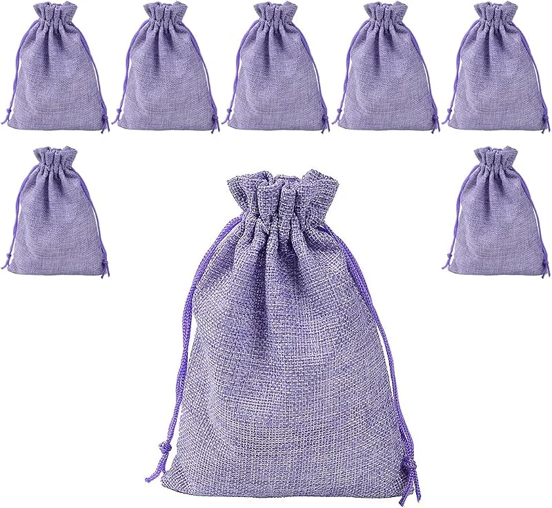 Visita la tienda de Tomedeks 20 piezas, bolsa de arpillera para joyería, bolsa con cordón para joyería, bolsita, bolsa de regalo para banquete, bolsa de joyería 7 * 9 CM (Purple) — Adviento y mesa