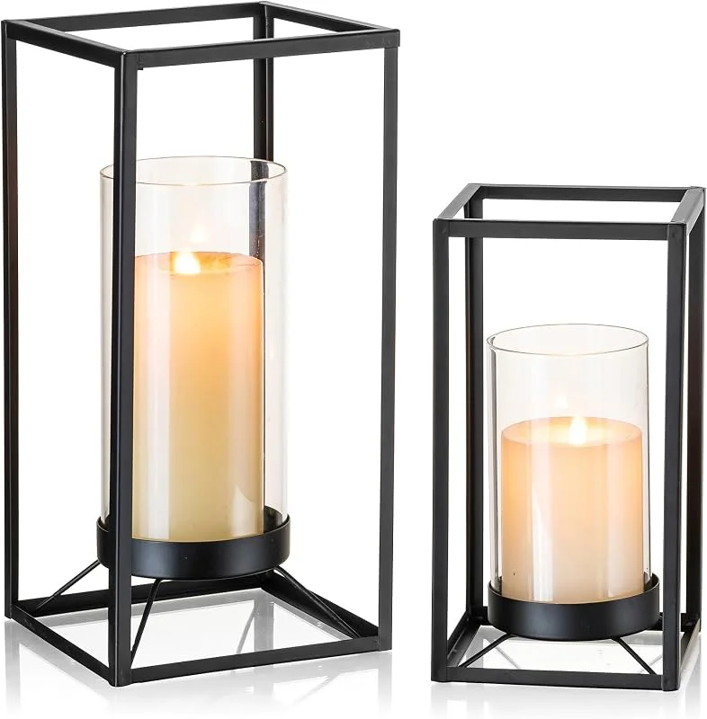 Staymoment Farol decorativo para velas, juego de 2 unidades, decoración de — Cena a la luz de velas