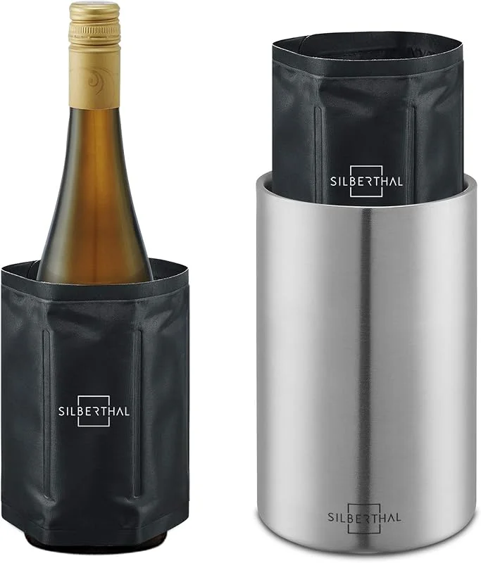Visita la tienda de SILBERTHAL SILBERTHAL Cubitera Vino Acero Inoxidable - Enfriador de Botellas de Vino — Vino y mesa festiva
