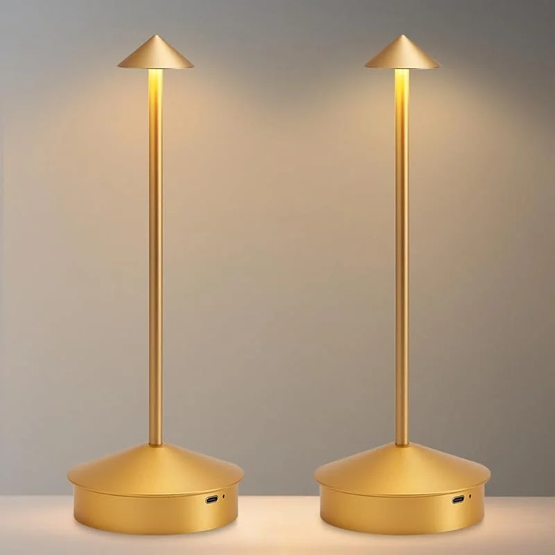 EJQ Lámpara de mesa inalámbrica, luz de mesa LED portátil, recargable de 6000 mAh, funciona con pilas, lámpara táctil de atenuación continua de 3 colores para restaurante, dormitorio, bares, fiesta al — Cena a la luz de velas