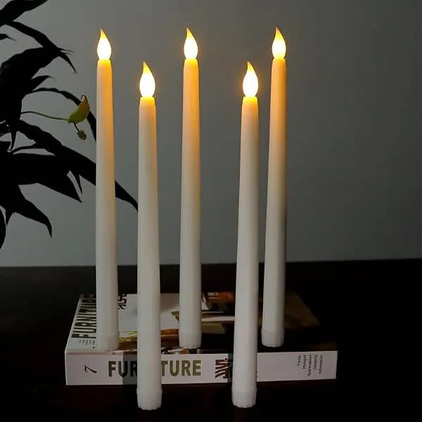 CKDSA 6 Velas LED de Té sin Llama con Efecto Llama y Luz Cálida Funcionan a Pilas — Luces Navidad