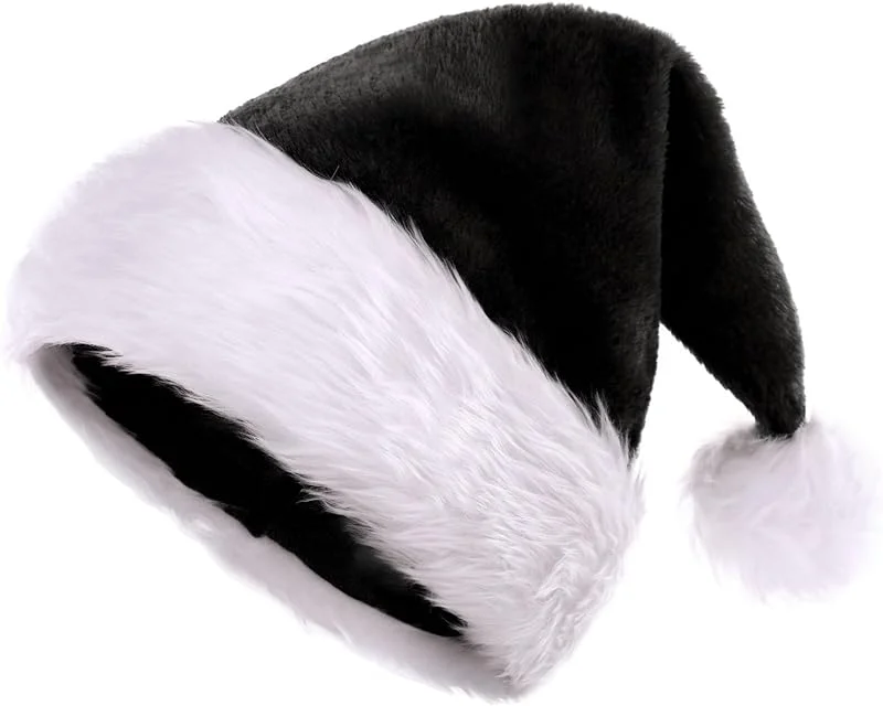Visita la tienda de KONVINIT KONVINIT Gorro de Navidad de Felpa de Papá Noel Peludo Gorro papá Noel Sombrero de Navidad Gorro Papa Noel Adulto con Forro Cálido, Rojo — Ropa Navidad