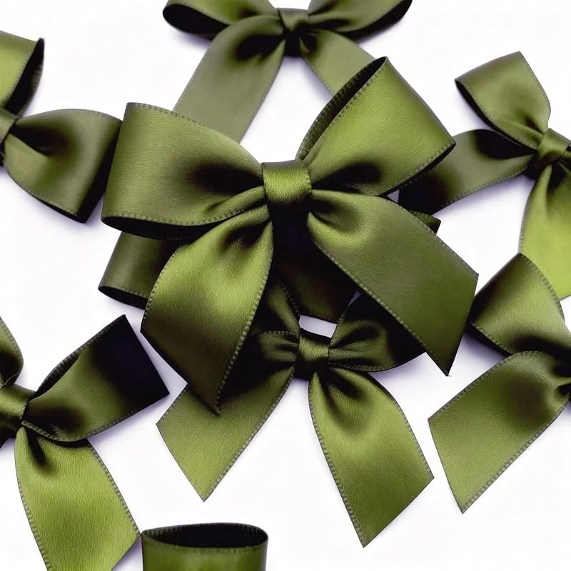 Jisrcha 60 Lazos, Lazos Pequeños para Bricolaje, Lazos Navideños Decorativos Hechos A Mano para Bodas, Envolver Regalos, Manualidades, Decoración de Bolsas de Merienda, Adornos Navidad (Verde) — Envoltorio regalo