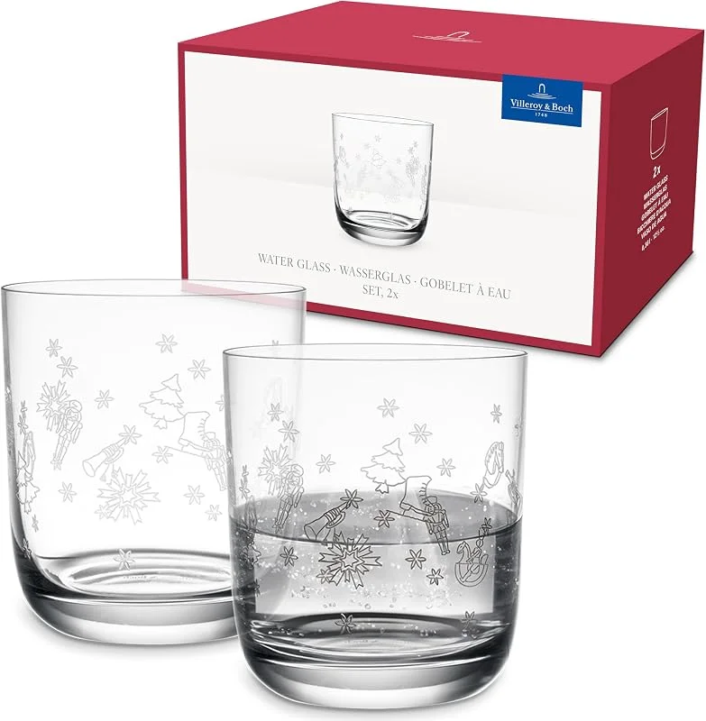 Villeroy & Boch Juego De Vasos Para Agua Toy'S Delight Con 2 Vasos De Cristal, Vidrio, Transparente, Aptos Para Lavavajillas, Capacidad De 250 Ml — Adviento y mesa