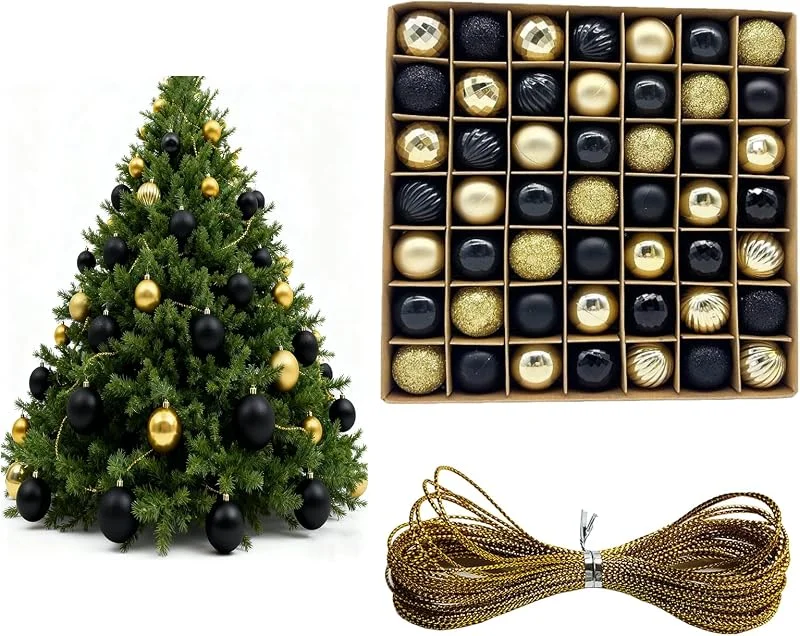 Diyxisk Bolas Arbol de Navidad, 49 Piezas 3cm Bolas de Navidad — Decoracion Navidad