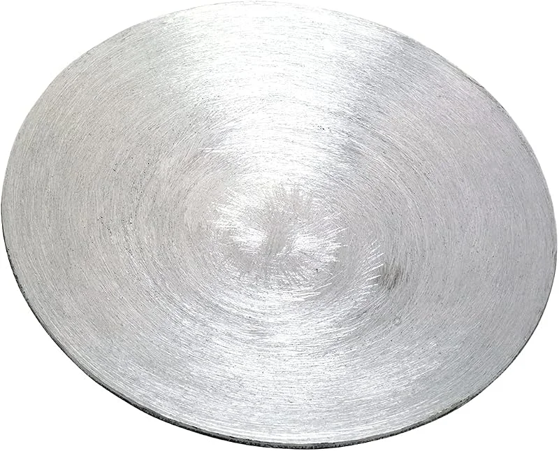 Visita la tienda de NKlaus NKlaus placa de aluminio para velas Ø12, 5cm candelabro plateado con aspecto de pizarra portavelas curvado 10346 — Cena a la luz de velas