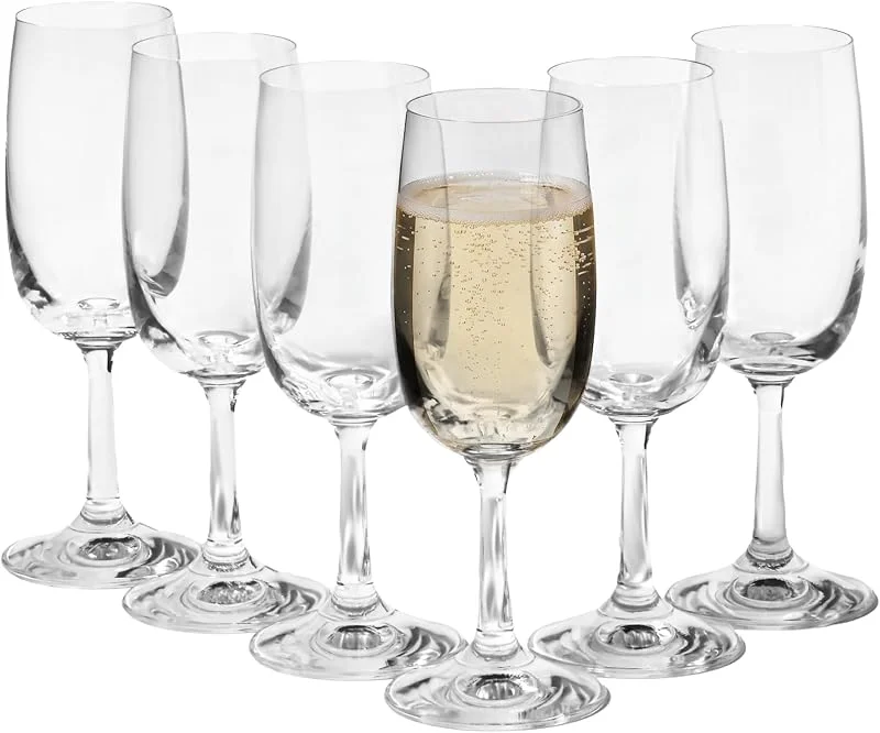 Visita la tienda de Krosno KROSNO Copas de Champán, Juego de 6, 155 ml, Colección Buffet — Vino y mesa festiva