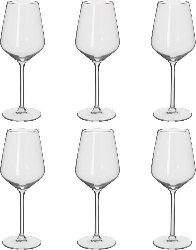 alpina Copas de Vino Blanco - Copas Vino 6 Piezas - Copa Vino 37cl - Regalo Cumpleaños - Regalos Originales Para Mujer y Parejas - Transparante - Vidrio — Vino y mesa festiva