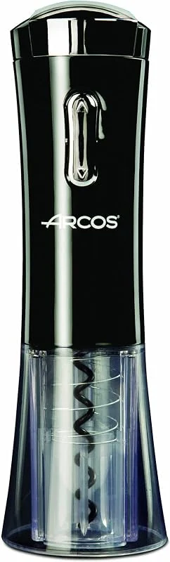 Visita la tienda de Arcos ARCOS Sacacorchos Eléctrico en ABS con Batería Interna Recargable. Abrebotellas Eléctrico Moderno y Elegante con Cortacápsulas y Luz Indicadora. Color Negro — Vino y mesa festiva