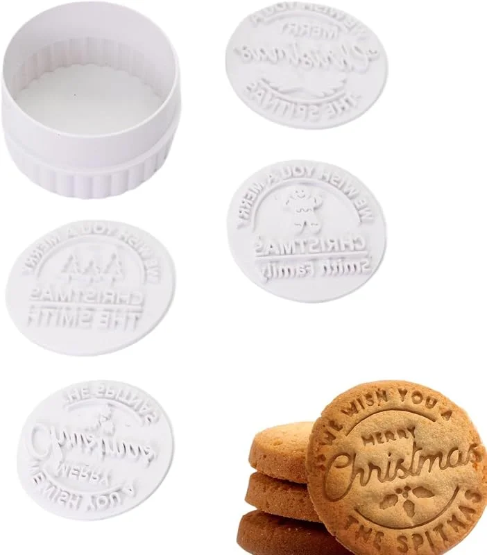 Genérico Sellos Cortadores De Galletas Navideñas 4 Piezas Antiadherentes — Hogar y cocina